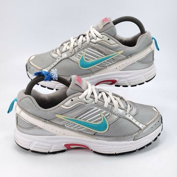 Nike Dart 8 Youth Lace Up Athletic Gym Shoe Girls Size 6 395743-005 Gray Blue - Picture 6 of 9